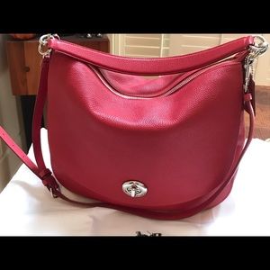 Red coach hobo bag